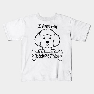 I Love My Bichon Frise Kids T-Shirt